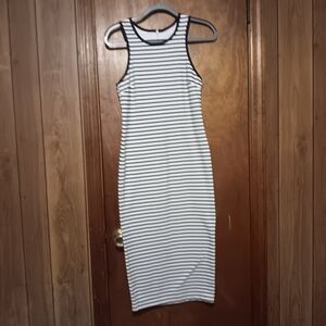 Copper Key Monochrome Striped Maxi Dress